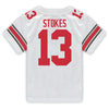 Ohio State Buckeyes Nike #13 Kye Stokes Student Athlete White Football Jersey - In White - Back View