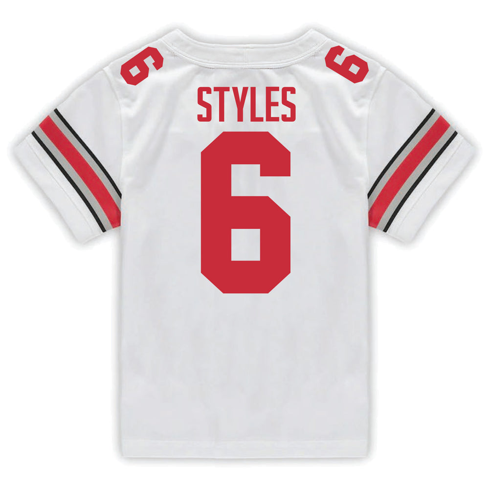 Ohio State Buckeyes Nike #3 Miyan Williams Student Athlete White Football Jersey / 2X-Large