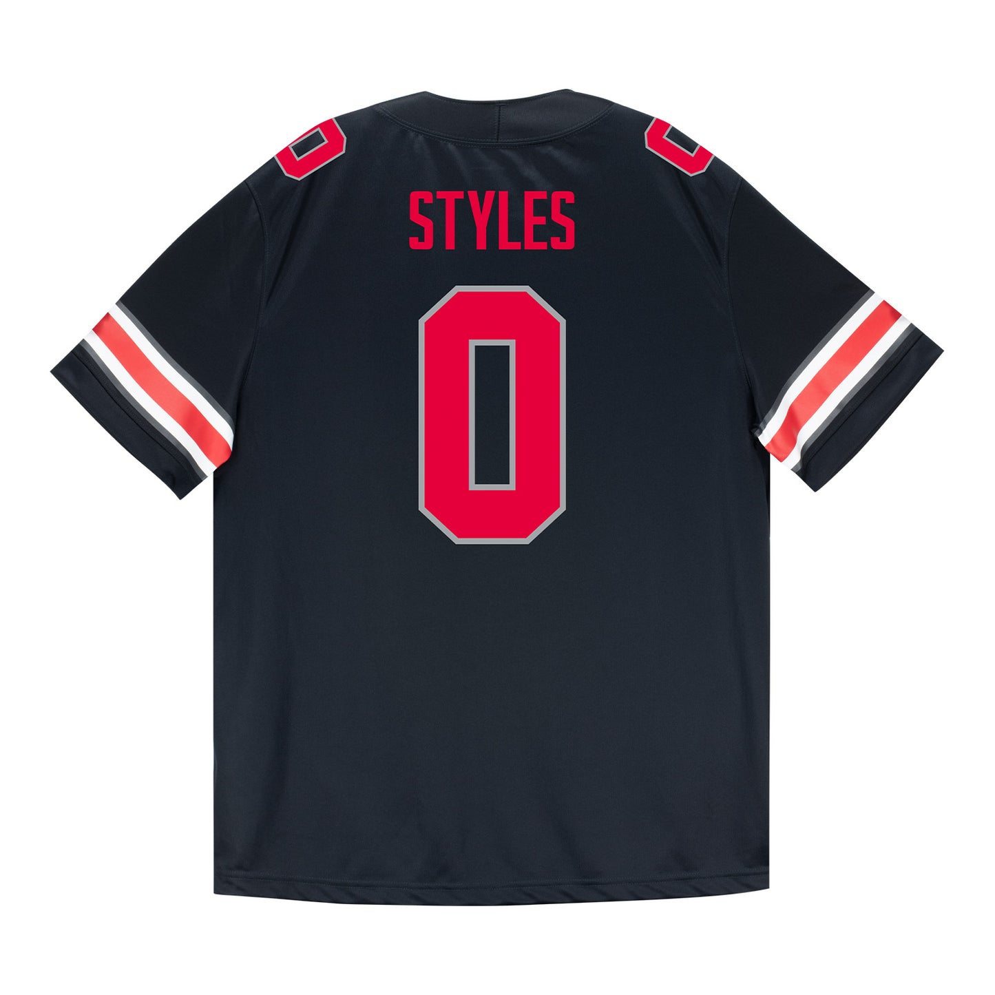 Ohio State Buckeyes Nike #0 Sonny Styles Student Athlete Black Football Jersey - Back View
