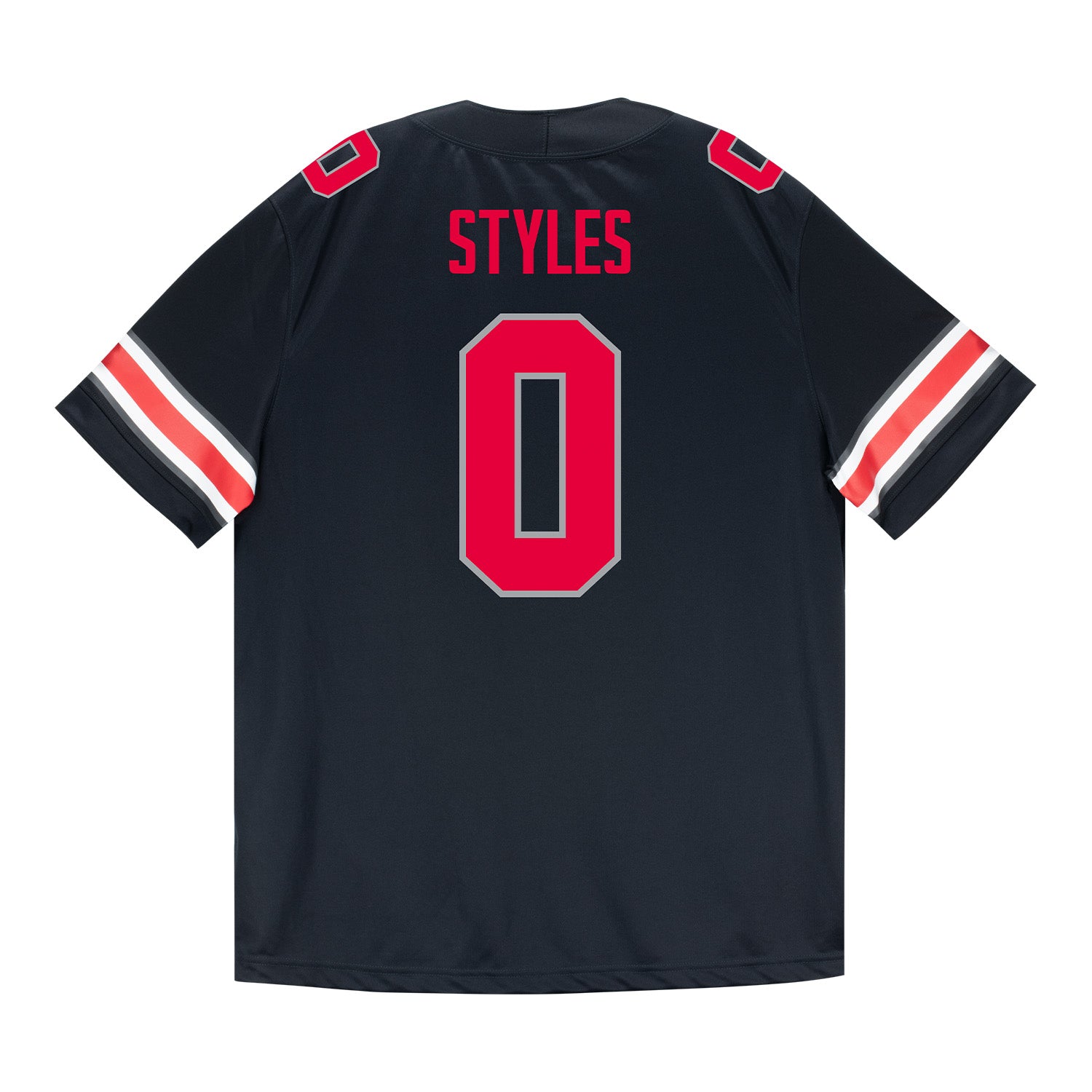 Ohio State Buckeyes Nike #0 Sonny Styles Student Athlete Black Football Jersey - Back View