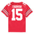 Ohio State Buckeyes Nike #15 Jelani Thurman Student Athlete Scarlet Football Jersey - In Scarlet - Back View