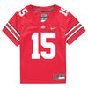 Ohio State Buckeyes Nike #15 Jelani Thurman Student Athlete Scarlet Football Jersey - In Scarlet - Front View
