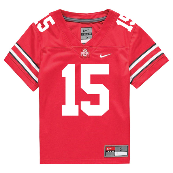 Ohio State Buckeyes Nike #15 Jelani Thurman Student Athlete Scarlet Football Jersey - In Scarlet - Front View