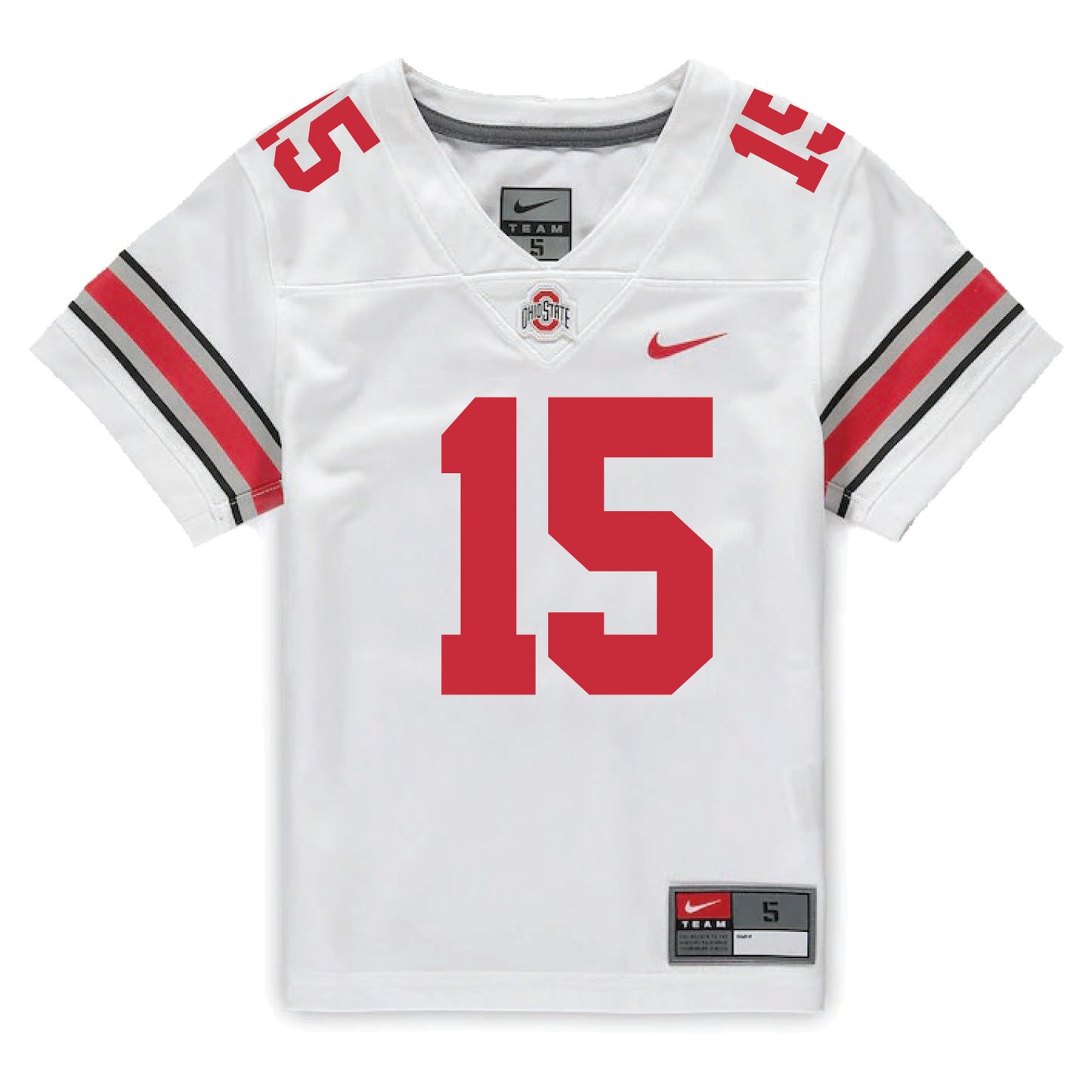 Ohio State Buckeyes Nike #15 Jelani Thurman Student Athlete White Football Jersey - In White - Front View