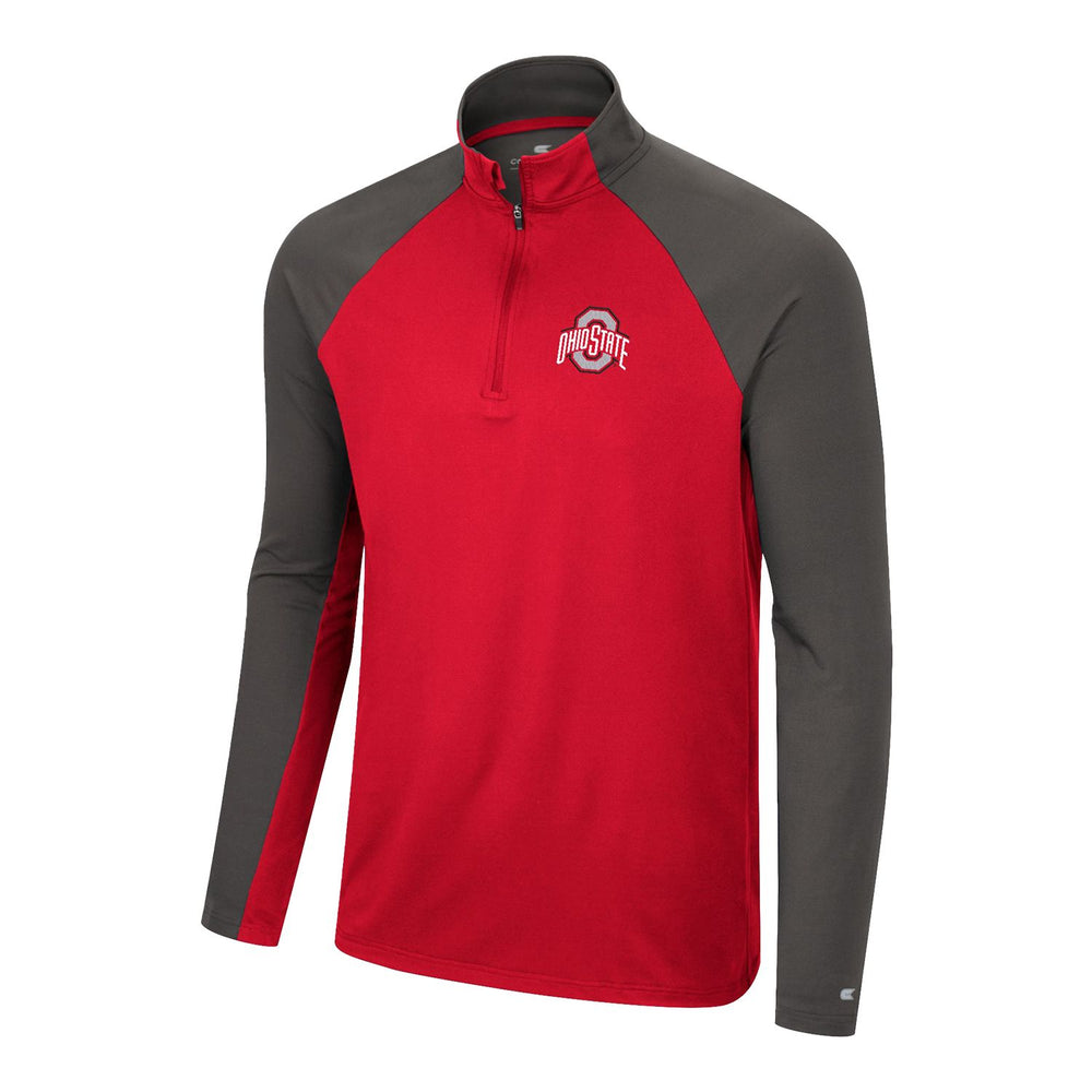 Men's Nike White Ohio State Buckeyes Coaches Quarter-Zip Pullover Jacket