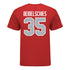 Ohio State Buckeyes Baseball #35 Landon Beidelschies Student Athlete T-Shirt in Scarlet - Back View