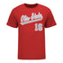 Ohio State Buckeyes Baseball #16 Wyatt Loncar Student Athlete T-Shirt in Scarlet - Front View