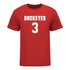 Ohio State Buckeyes Men's Lacrosse Student Athlete #3 Ari Allen T-Shirt In Scarlet - Front View