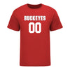 Ohio State Buckeyes Women's Lacrosse Student Athlete #00 Regan Alexander T-Shirt In Scarlet - Front View