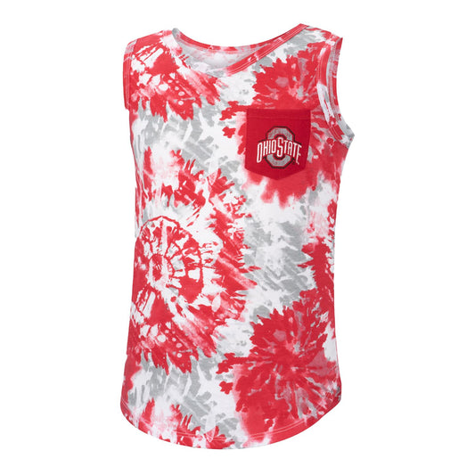 Girls Ohio State Buckeyes Reappearing T-Shirt - Sleeveless - Front View