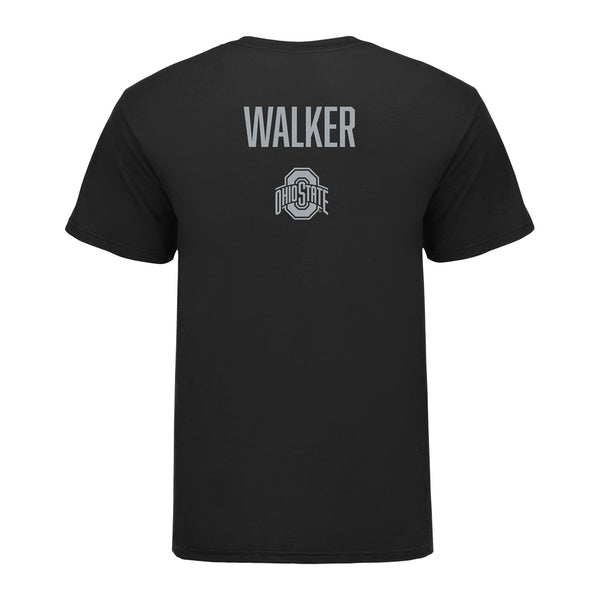 Ohio State Women's Gymnastics Grace Walker Student Athlete T-Shirt In Black - Back View