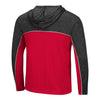 Ohio State Buckeyes 1/4 Zip Woodruff Wind Shirt Jacket in Red - Back View