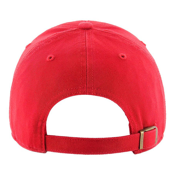 Ohio State Buckeyes Center Line Structured Adjustable Hat in Scarlet - Back View