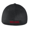 Ohio State Buckeyes Nike Primary Logo Mesh Back Black Flex Hat - Back View