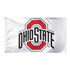 Ohio State Buckeyes 3' x 5' Logo Deluxe White Flag in White - Front View