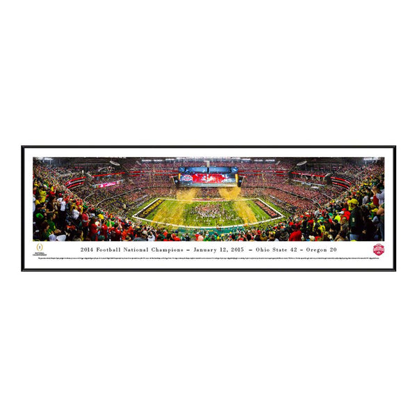 Ohio State 2014 Football National Champions Standard Framed Panorama - Front View