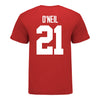 Ohio State Buckeyes Women's Lacrosse Student Athlete #21 Erin O'Neil T-Shirt In Scarlet - Back View