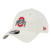 Ohio State Buckeyes Primary Logo Core Classic Chrome White Adjustable Hat - Angled Left View