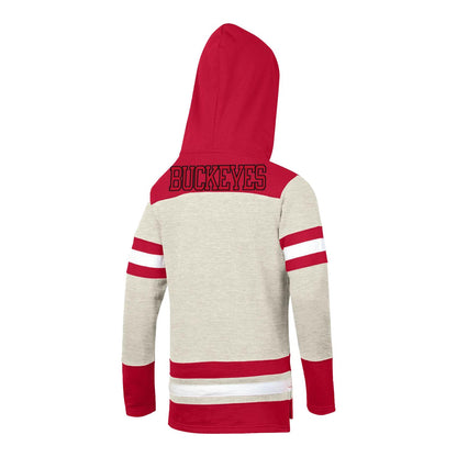 Youth Ohio State Buckeyes Super Fan Hockey Hood - Back View