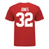 Ohio State Buckeyes Men's Lacrosse Student Athlete #32 Tate Jones T-Shirt In Scarlet - Back View