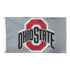 Ohio State Buckeyes 3' x 5' Logo Deluxe Gray Flag in Gray - Front View