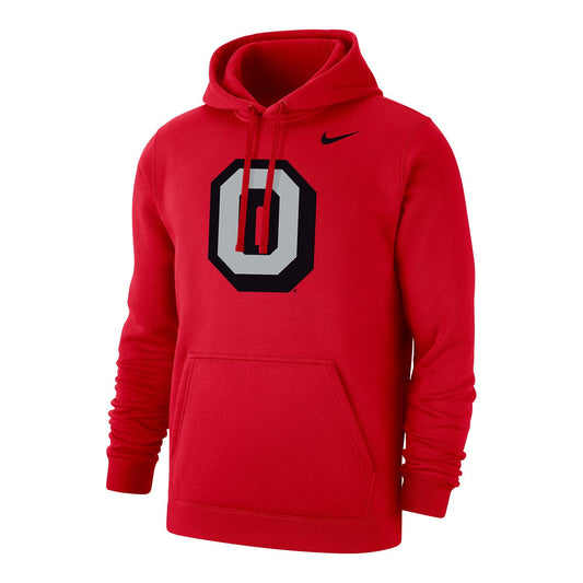 Ohio State Buckeyes Nike Vault O Club Fleece Scarlet Hoodie - Front View