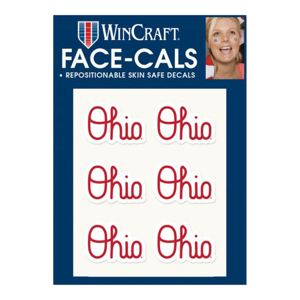 Ohio State Buckeyes Ohio Script Scarlet Face Cals - Front View