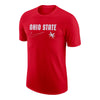 Ohio State Buckeyes Nike College Max 90 Scarlet T-Shirt - Front View