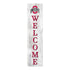 Ohio State Welcome Vertical Sign in White - Front View