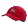 Ohio State Buckeyes Nike Sideline Aero C99 Flex Hat in Red - Angled Left View