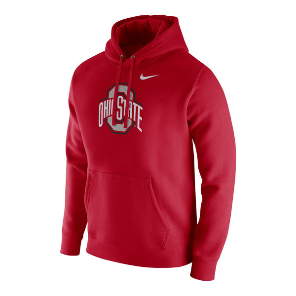 Ohio State Buckeyes Club Primary Hoodie in Scarlet - Front View