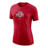 Ladies Ohio State Buckeyes Nike Primary Crew T-Shirt - In Scarlet - Front View