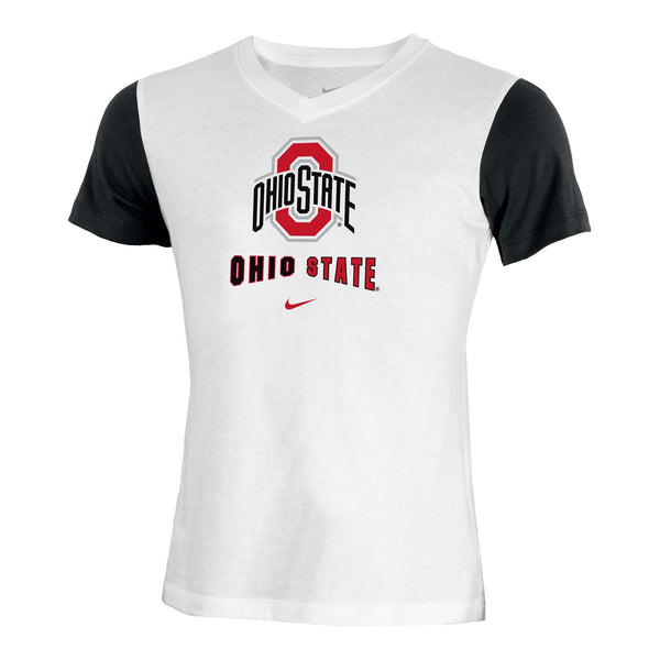 Girls Ohio State Buckeyes Colorblock T-Shirt - Front View