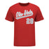 Ohio State Buckeyes Baseball #24 Mitchell Okuley Student Athlete T-Shirt in Scarlet - Front View