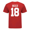 Ohio State Buckeyes Men's Lacrosse Student Athlete #18 Trent DiCicco T-Shirt In Scarlet - Back View