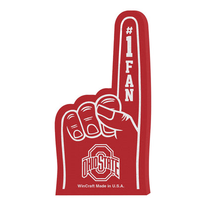 Ohio State Buckeyes Mini Scarlet Foam Finger - Front View