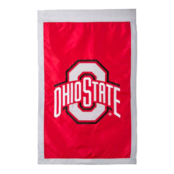 Ohio State Buckeyes Ohio Vertical Flag in Scarlet - Front View