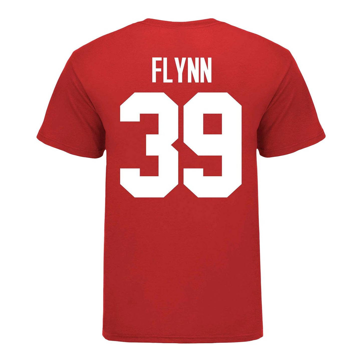 Ohio State Buckeyes Men's Lacrosse Student Athlete #39 Taji Flynn T-Shirt In Scarlet - Back View