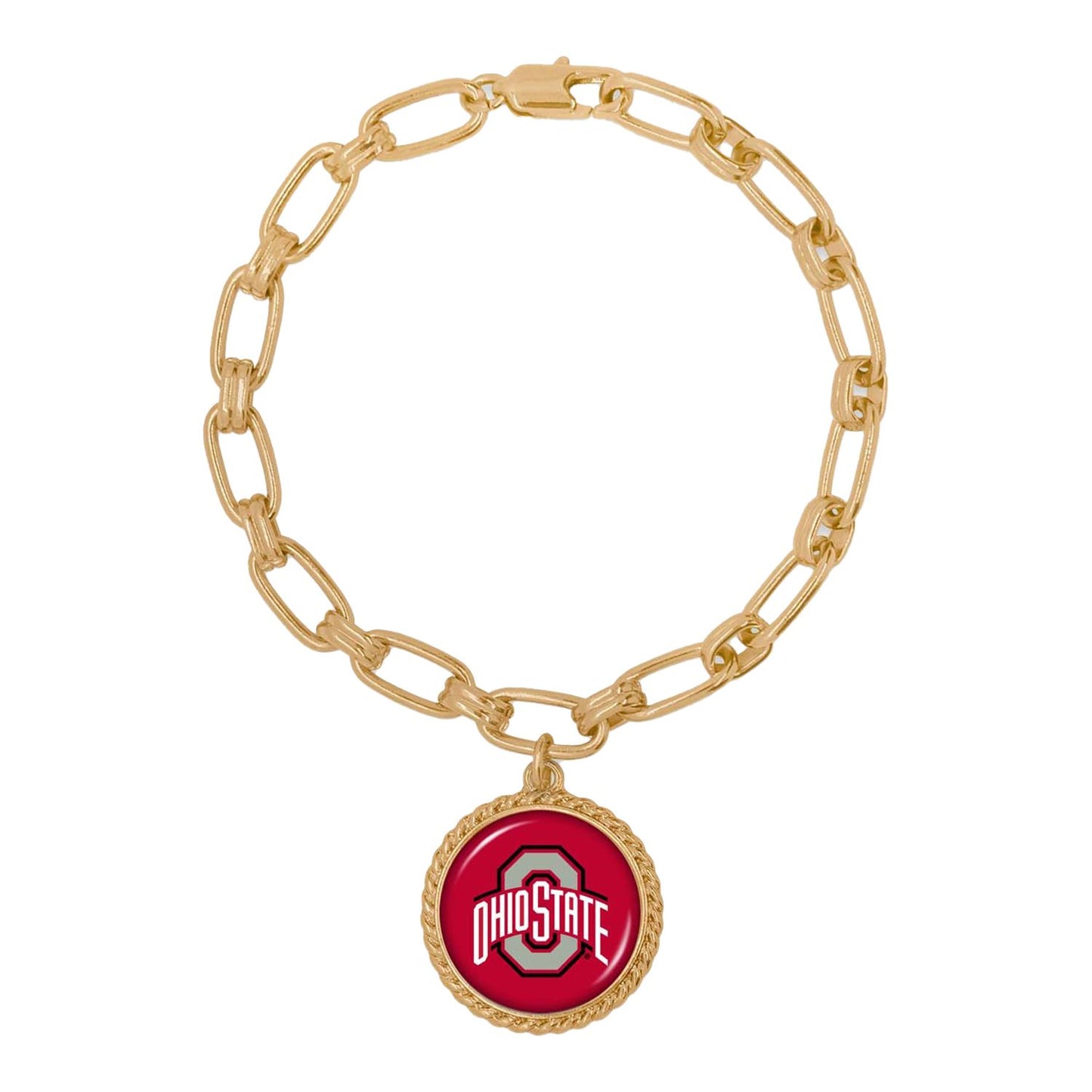 Ohio State Buckeyes Primary Sydney Bracelet in Scarlet - Front View