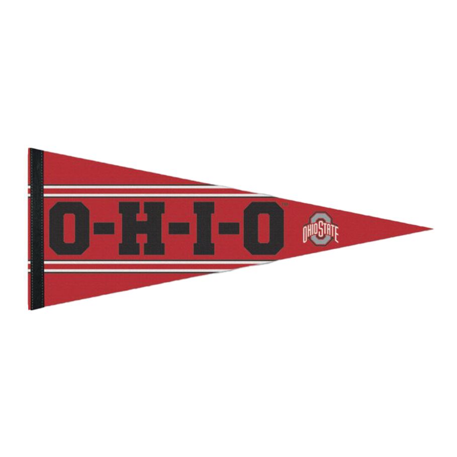 Ohio State Buckeyes O-H-I-O Scarlet Pennant