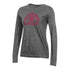 Ladies Ohio State Buckeyes University 1870 Seal Long Sleeve T-Shirt - In Gray - Front View