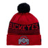 Ohio State Buckeyes Proof Stripe Scarlet Knit Hat - Front View