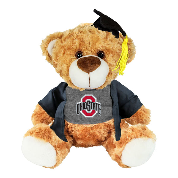 Ohio State Buckeyes Fred Graduation Brown Bear - Front View