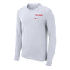 Ohio State Buckeyes Nike Basketball Arena White Long Sleeve T-Shirt