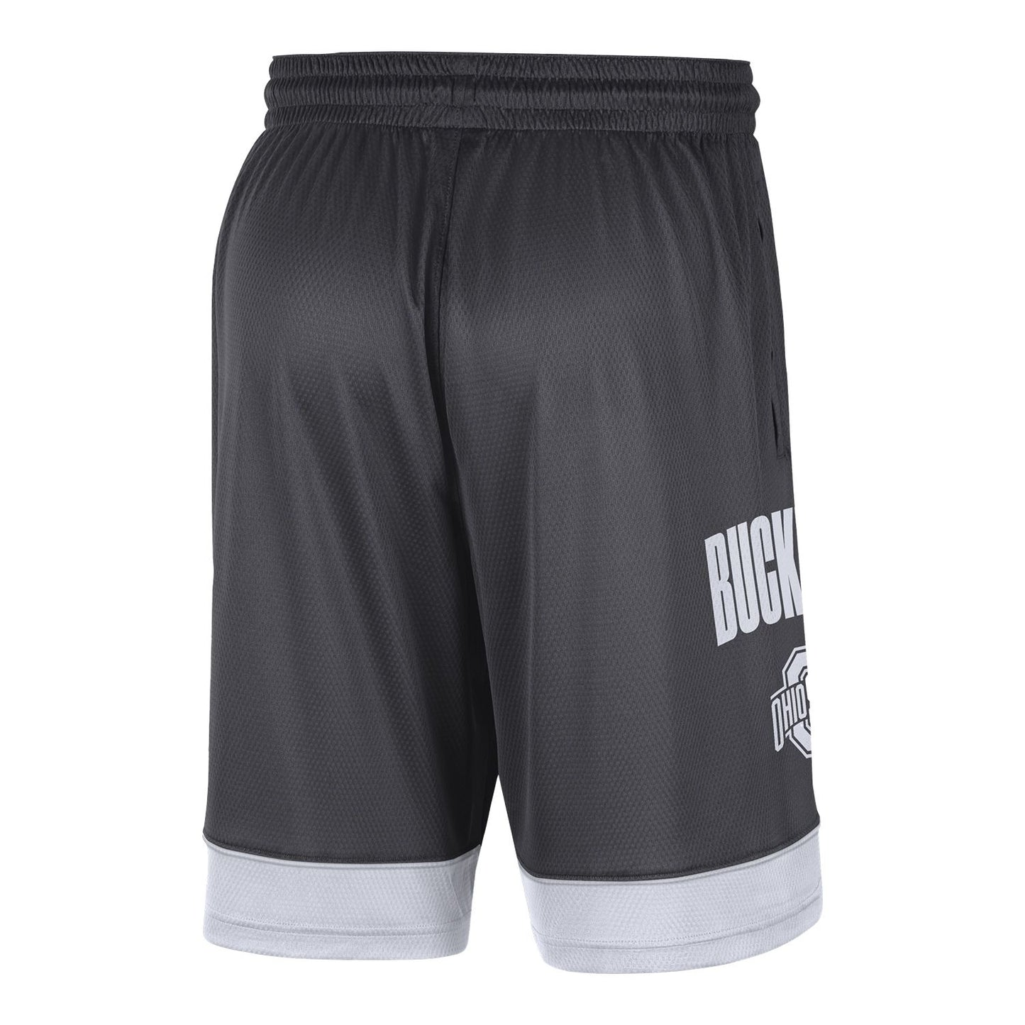 Ohio State Buckeyes Nike Fast Break Shorts in Gray - Back View