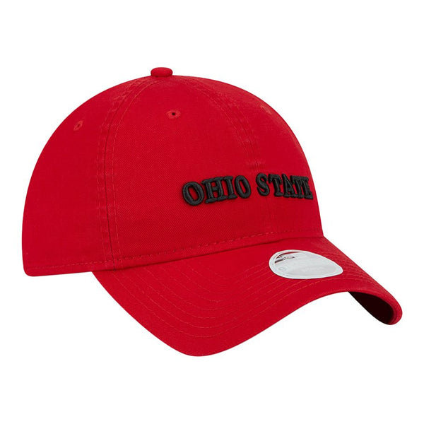 Ladies Ohio State Buckeyes Shoutout Scarlet Adjustable Hat - In Scarlet - Angled Left View