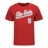 Ohio State Buckeyes Baseball #9 Matthew Graveline Student Athlete T-Shirt in Scarlet - Front View