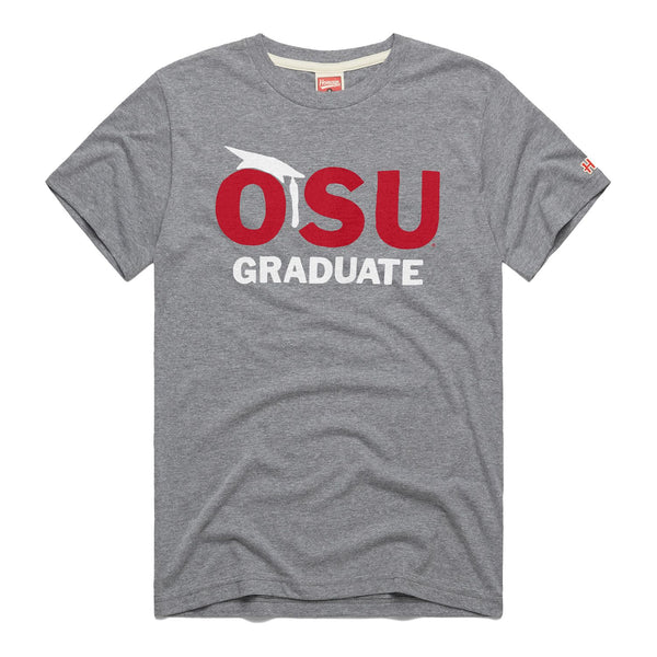 Ohio State Buckeyes Graduate T-Shirt in Gray - Front View