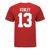Ohio State Buckeyes Men's Lacrosse Student Athlete #13 Aidan Kenley T-Shirt In Scarlet - Back View