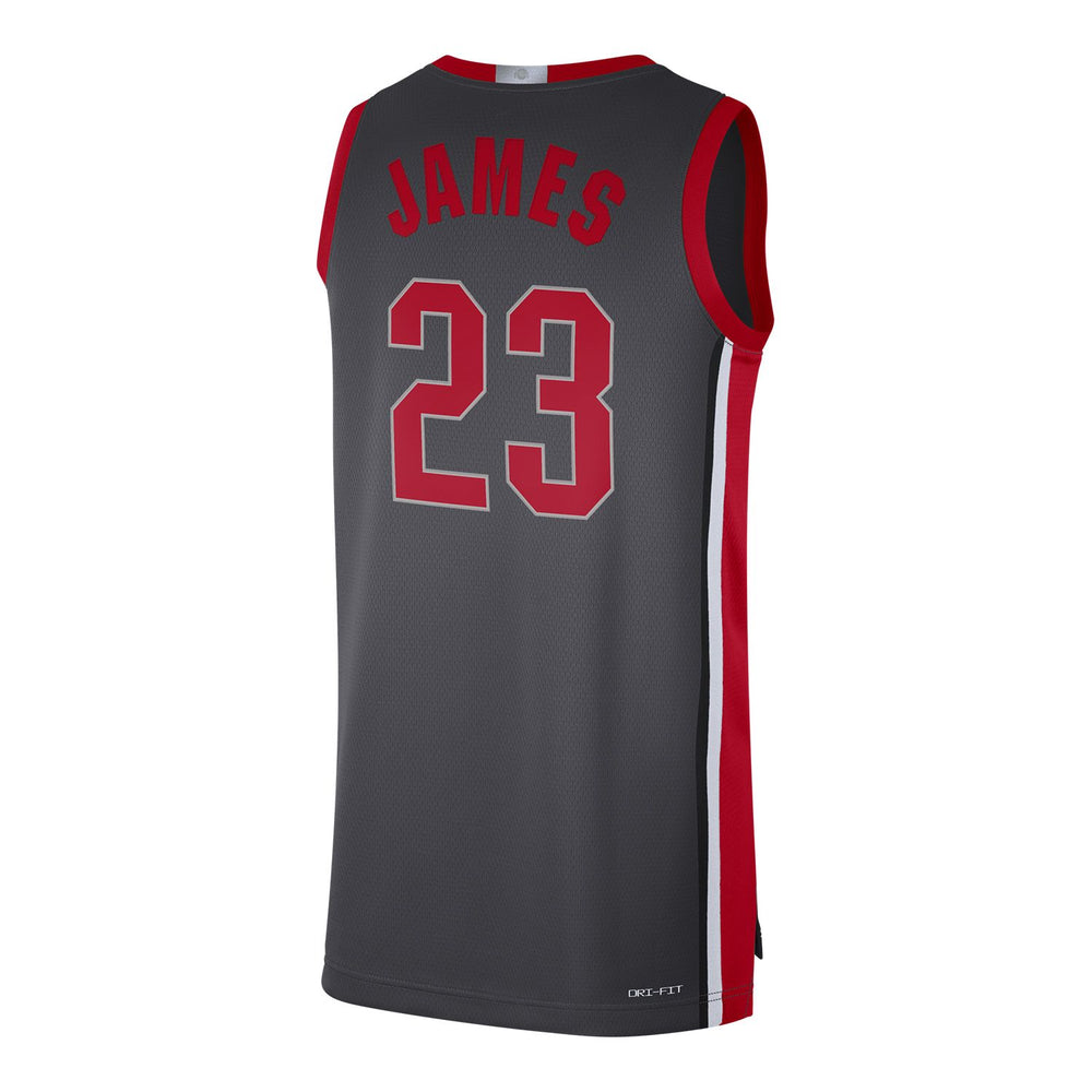 NBA Chicago Bulls Nike Dri Fit Shooting Shirt GREY Red Black LARGE  BASKETBALL